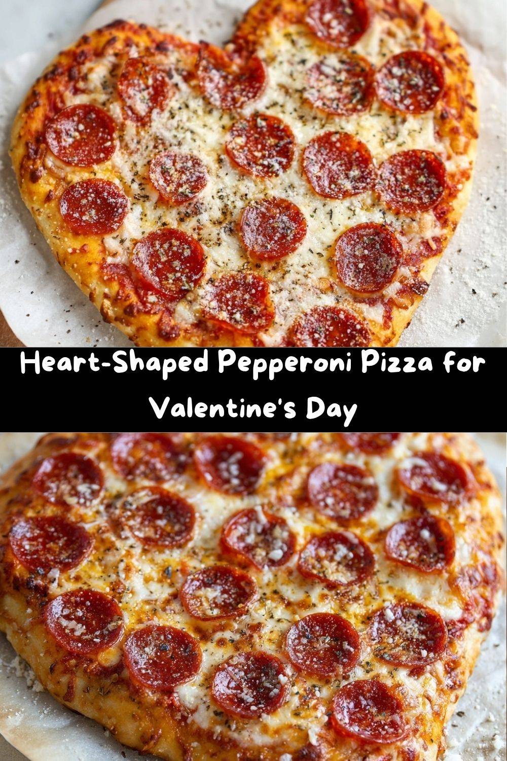 Heart-Shaped Pepperoni Pizza