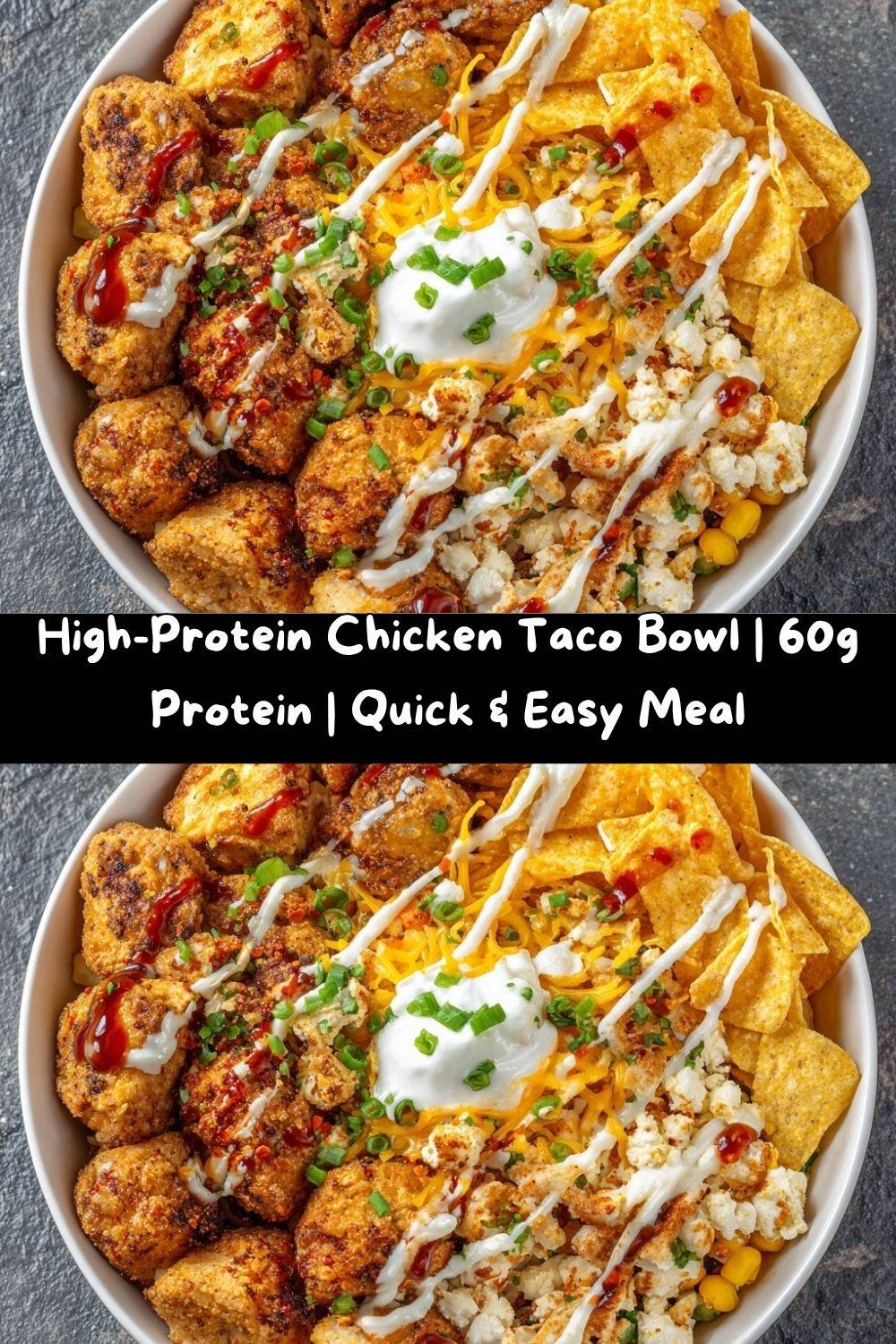 High-Protein Chicken Taco Bowl with Cottage Cheese