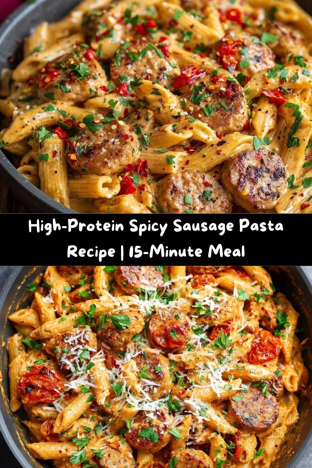 High-Protein Spicy Sausage Pasta