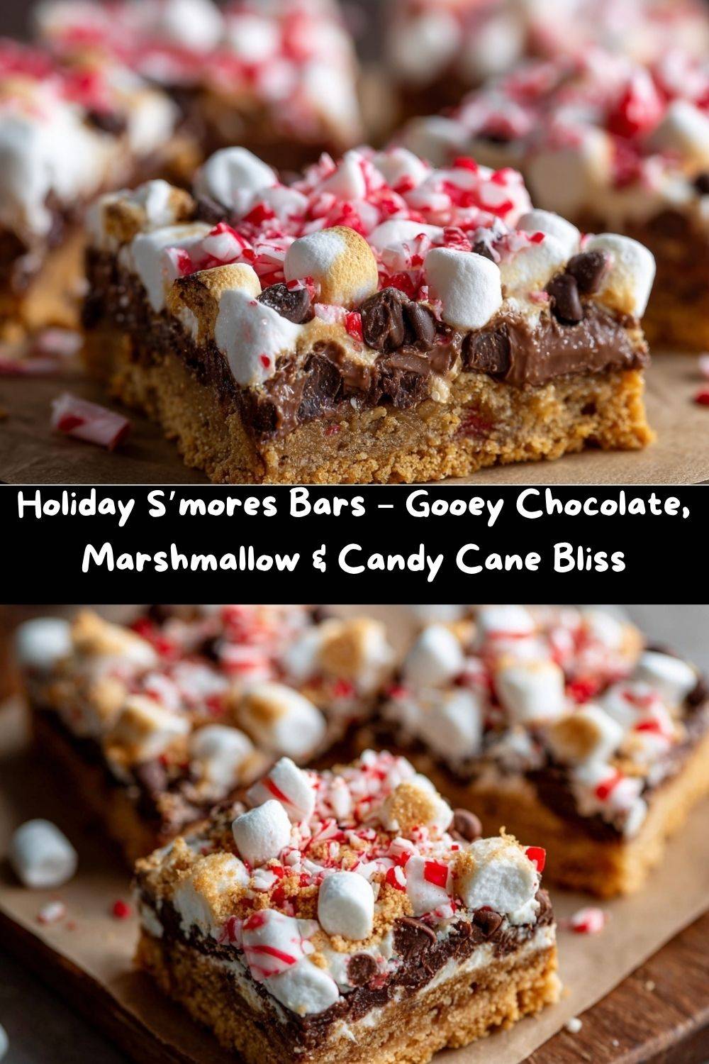 S’mores Bars with Candy Cane Crunch