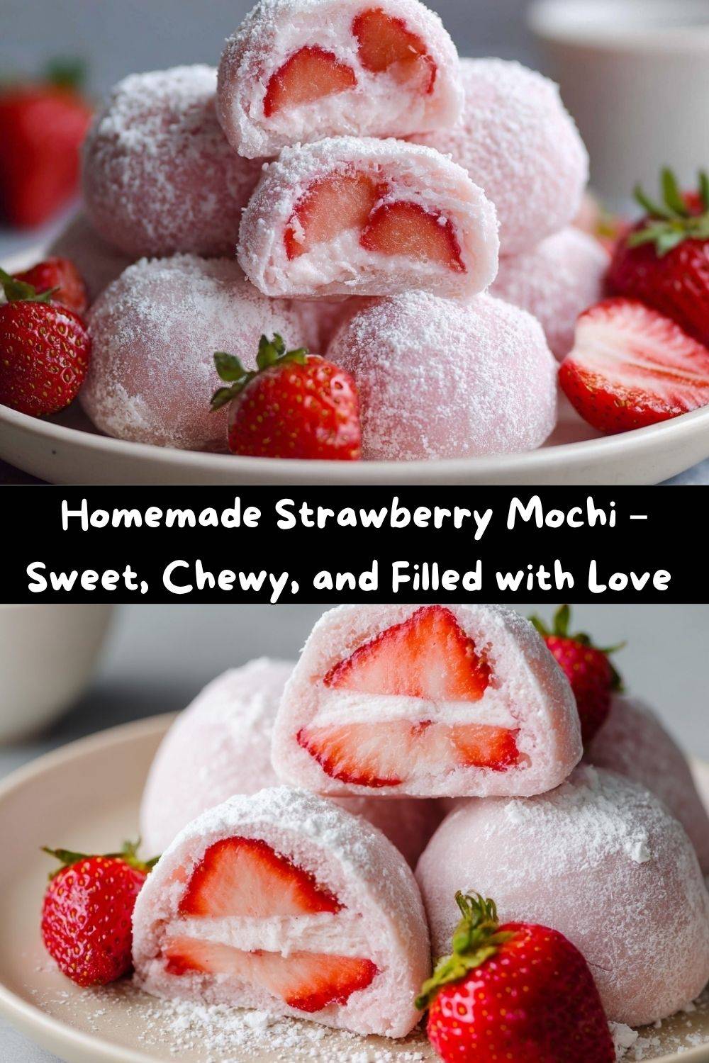 Homemade Strawberry Mochi