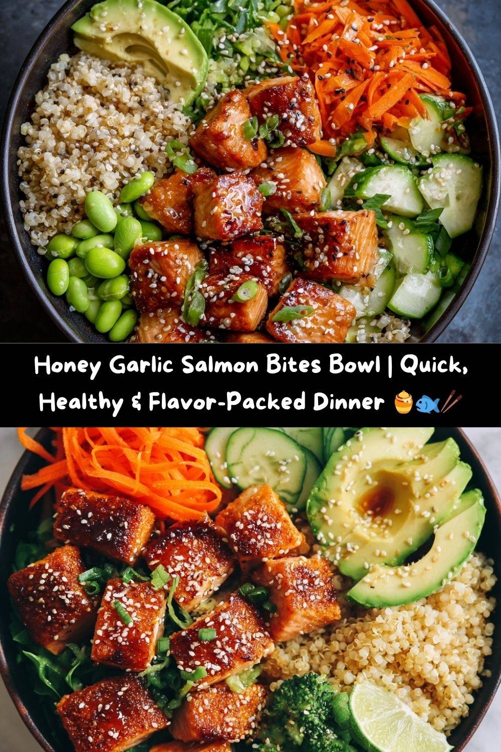Honey Garlic Salmon Bites Bowl