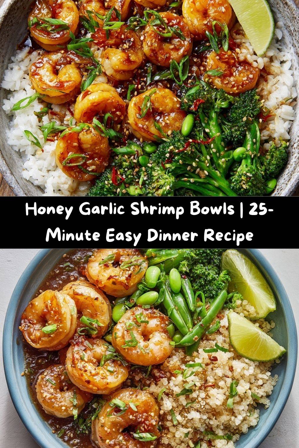 Honey Garlic Shrimp Bowls 