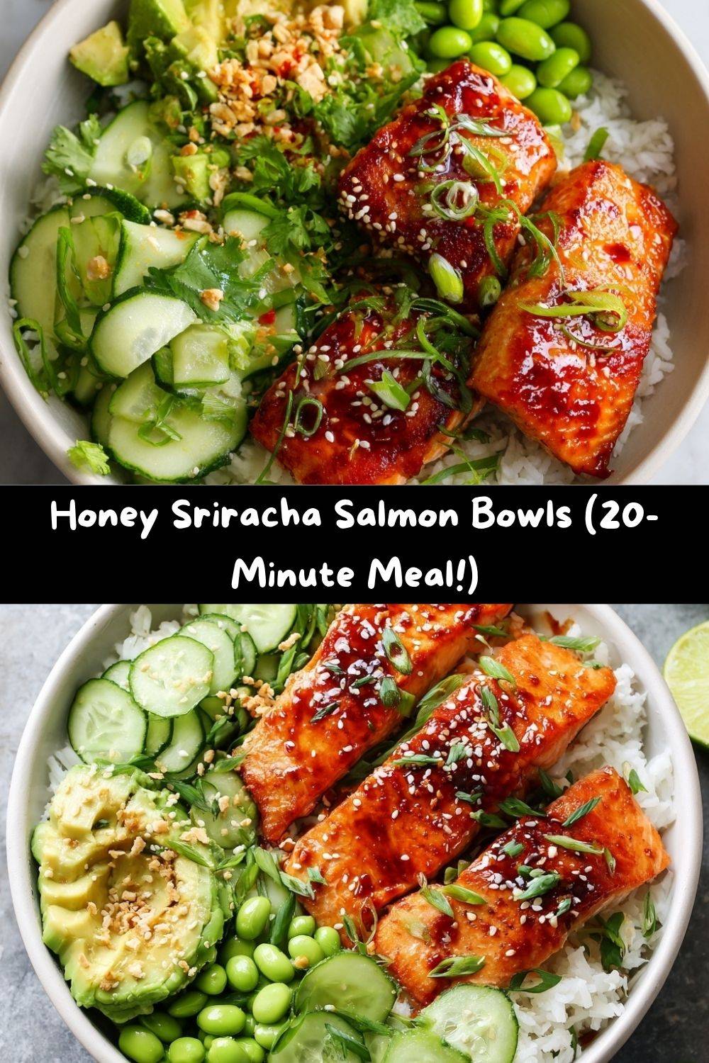 Honey Sriracha Salmon Bowls