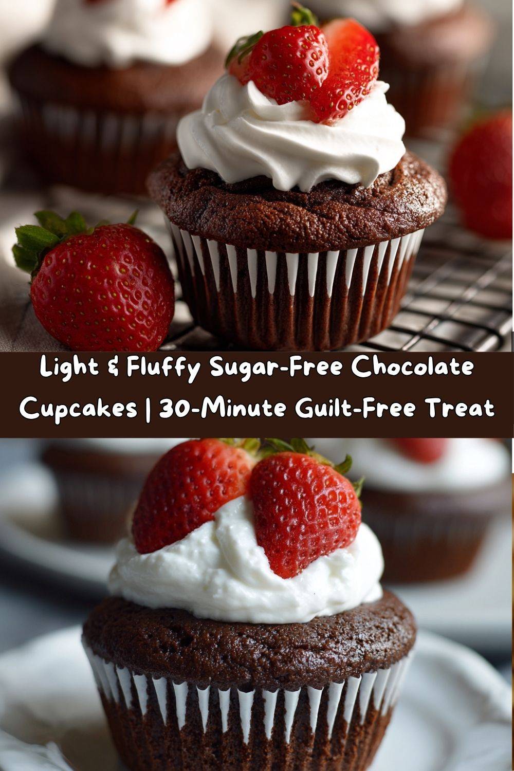 Light & Fluffy Sugar-Free Chocolate Cupcakes