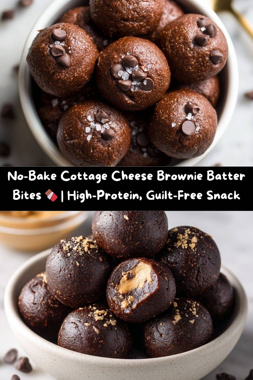 No-Bake Cottage Cheese Brownie Batter Bites