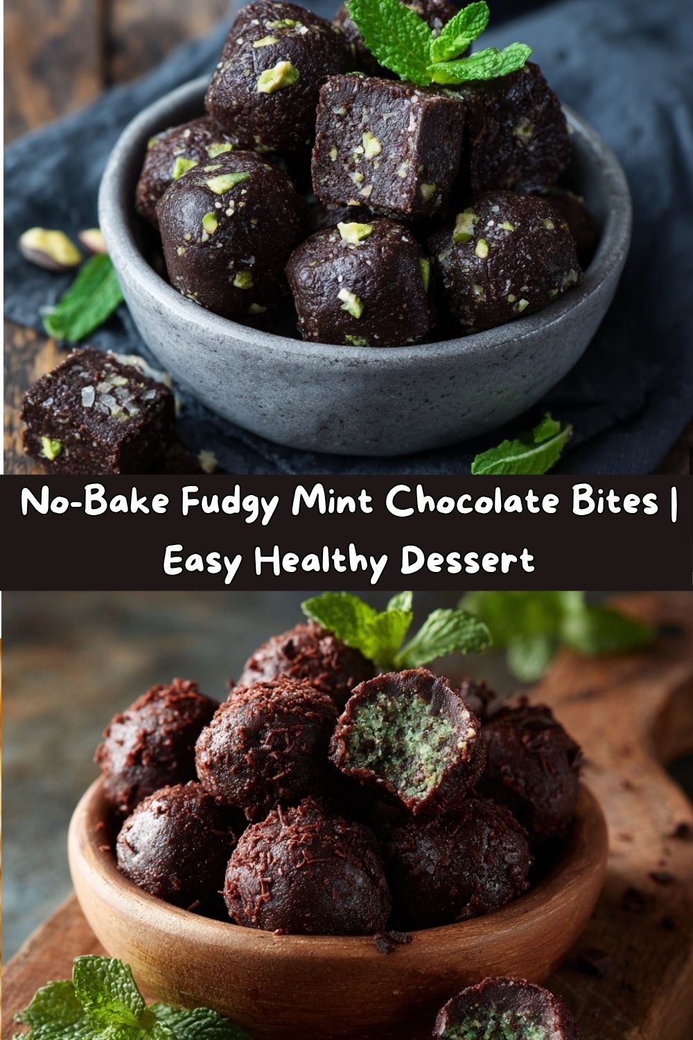 Fudgy Mint Chocolate Bites
