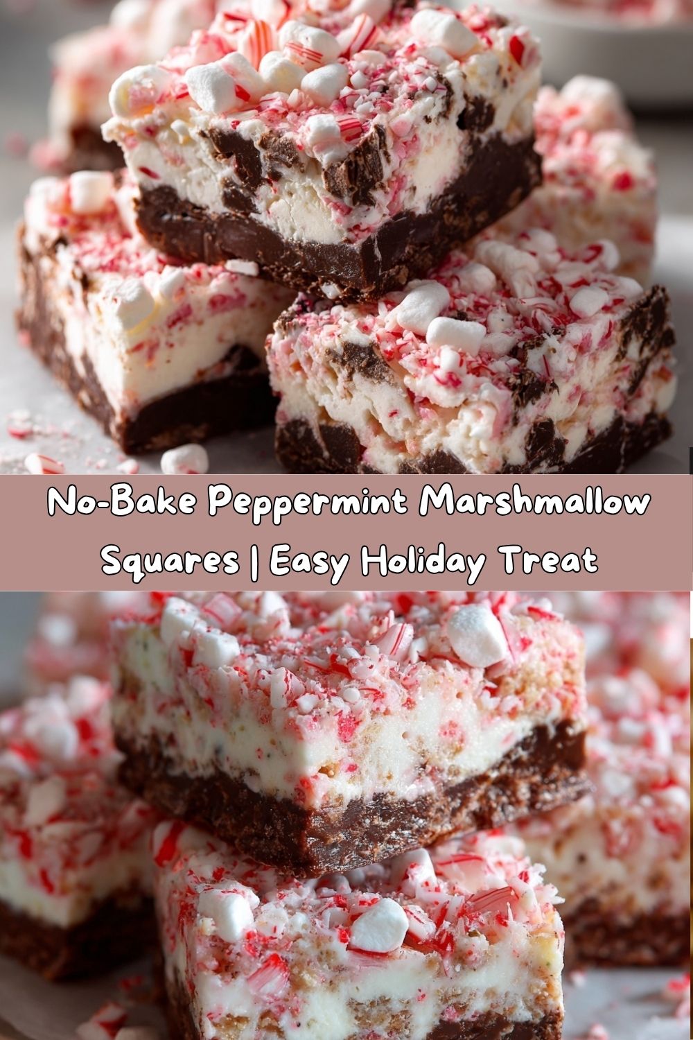 Peppermint Marshmallow Squares