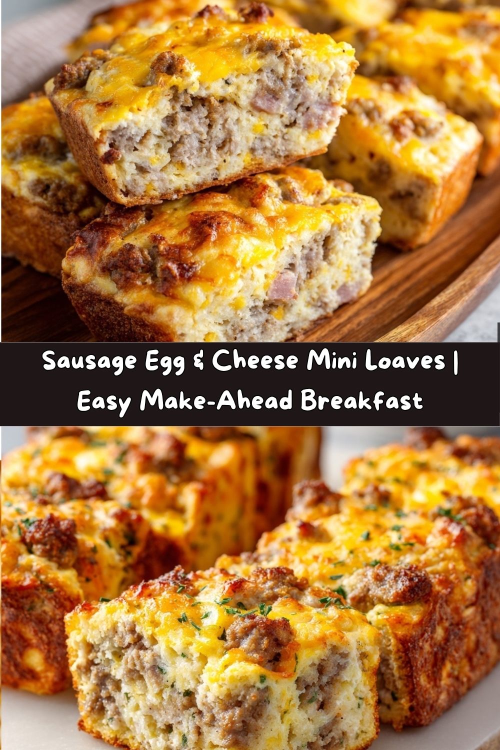 Sausage, Egg & Cheese Mini Loaves