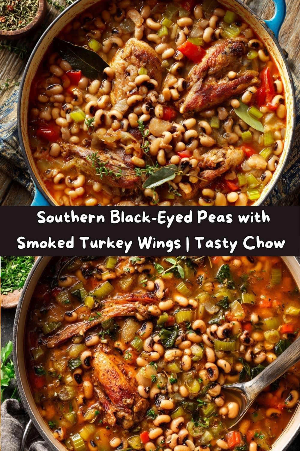 Southern Black-Eyed Peas with Smoked Turkey Wings