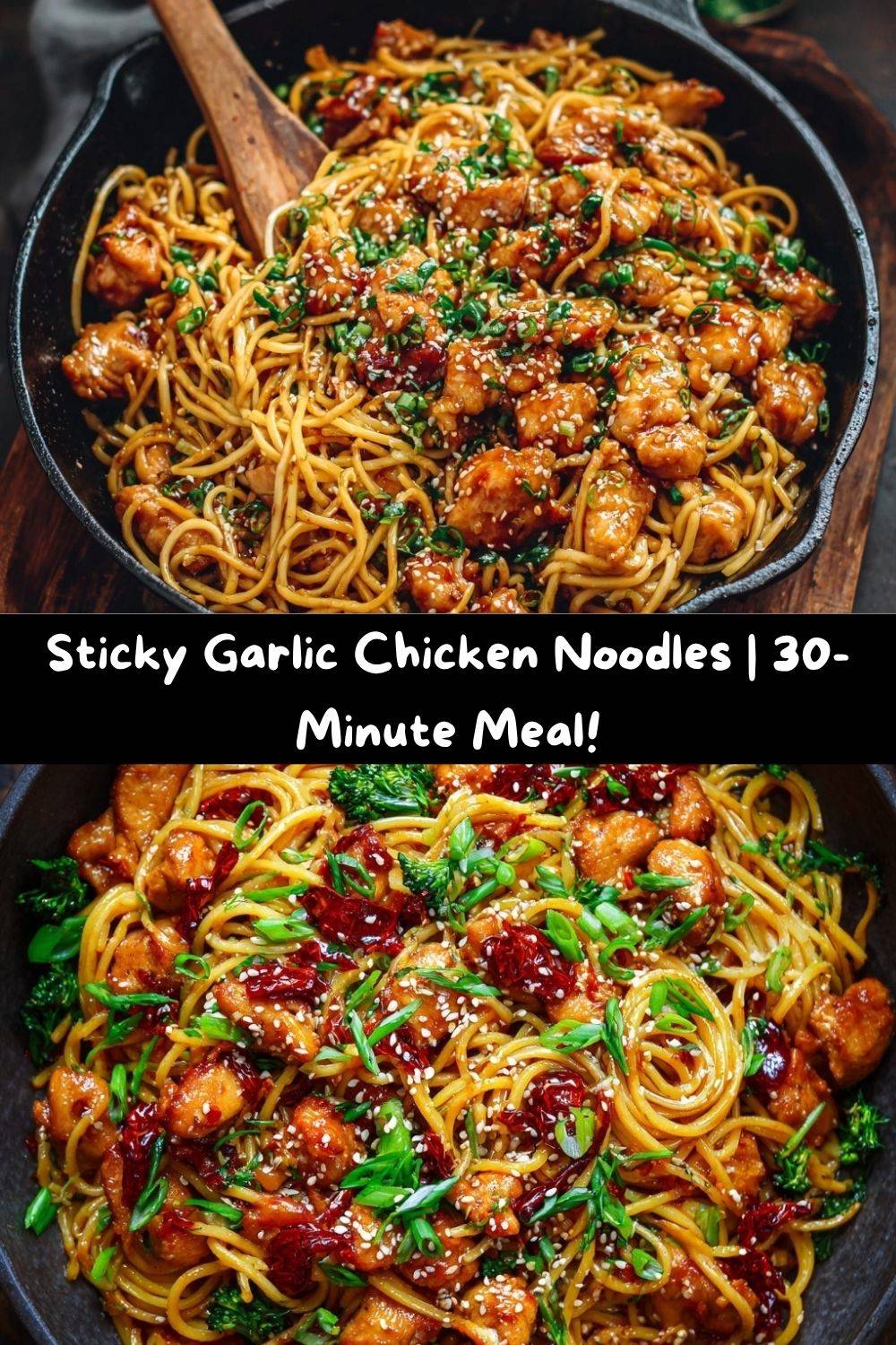 Sticky Garlic Chicken Noodles