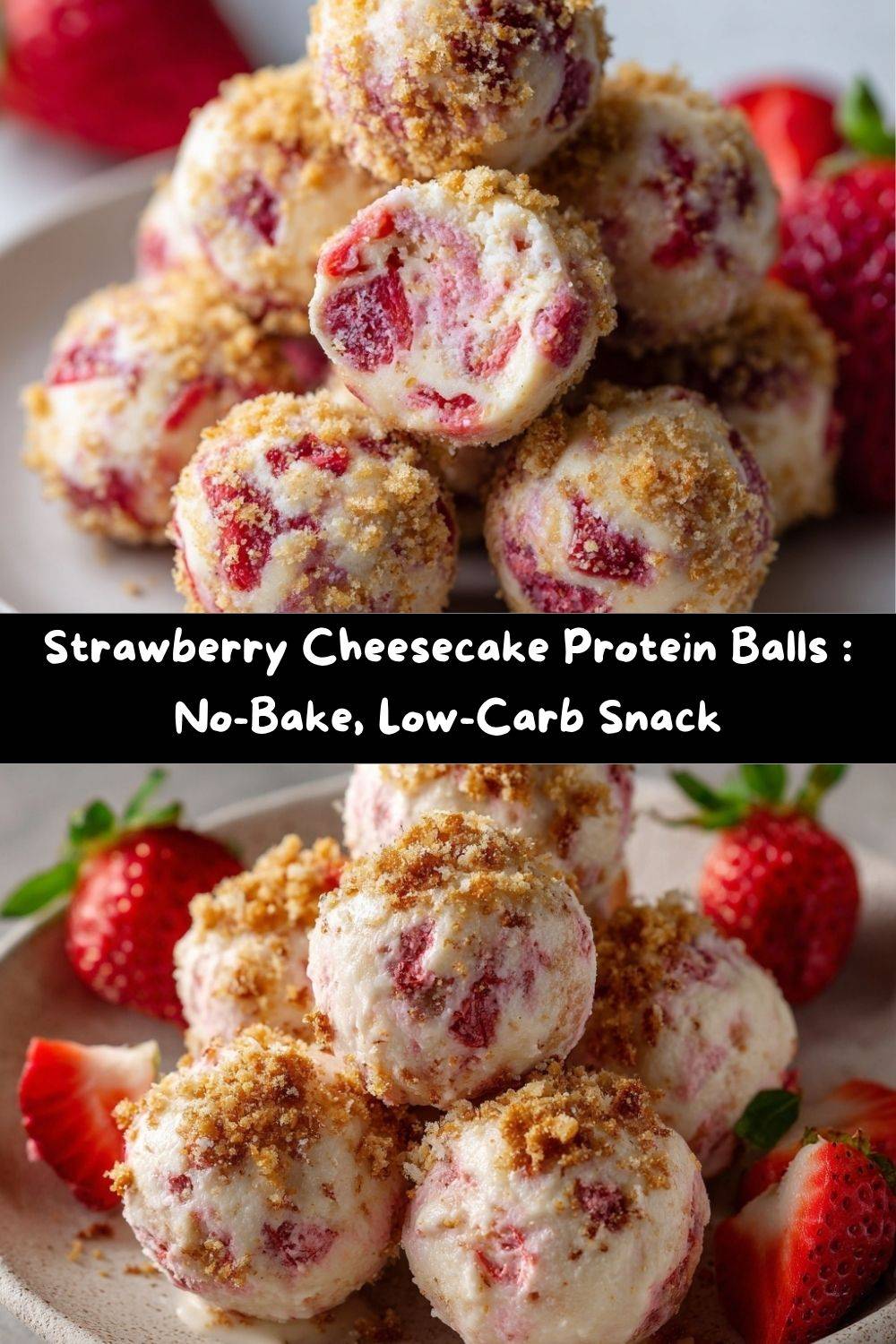 Strawberry Cheesecake Protein Balls
