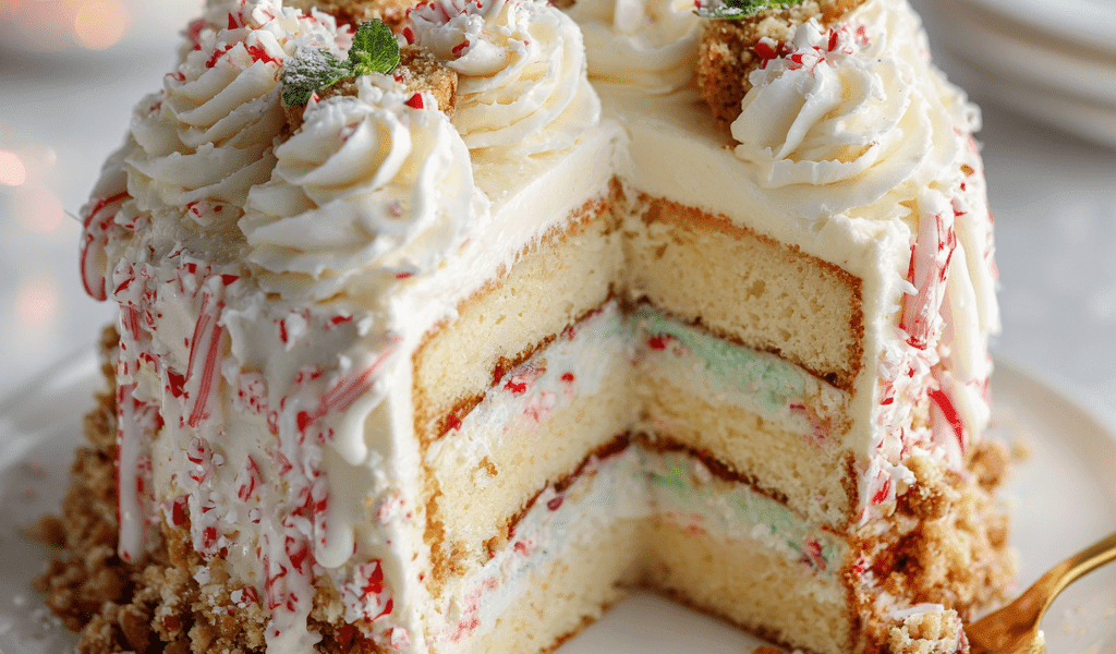 Peppermint Cheesecake Cake