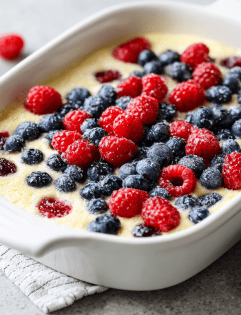 Berry Greek Yogurt Custard Bake