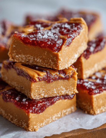 3-Ingredient No-Bake Peanut Butter & Jelly Bars
