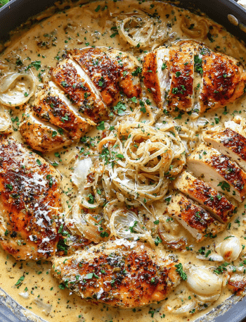 Creamy Garlic Chicken with Herb Butter Sauce
