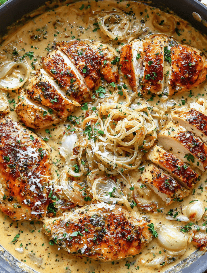 Creamy Garlic Chicken with Herb Butter Sauce