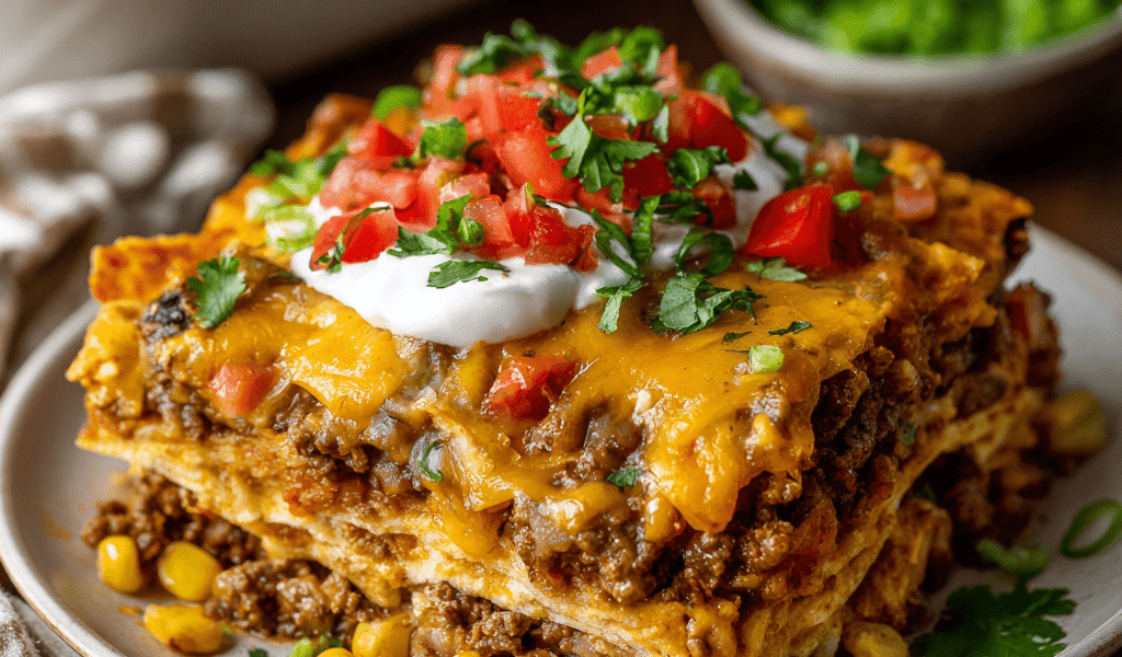 Layered Mexican Beef Casserole