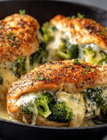 Cream Cheese and Broccoli Stuffed Chicken Breasts