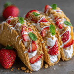 Strawberry Crunch Cheesecake Tacos