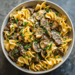 Classic Beef Stroganoff with Egg Noodles