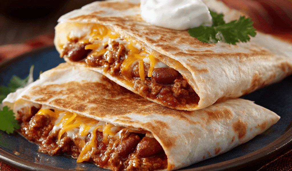 Chili Burritos & Quesadillas