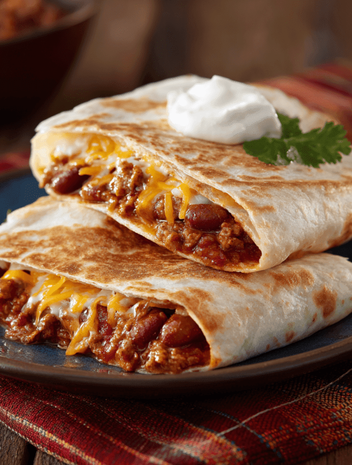 Chili Burritos & Quesadillas