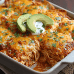Shredded Chicken Enchilada Casserole