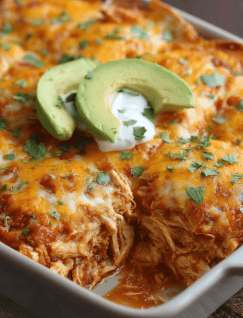 Shredded Chicken Enchilada Casserole