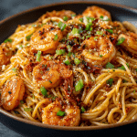 Garlic Chili Crisp Shrimp Pasta
