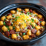 Slow Cooker Chili Cheese Dog Casserole