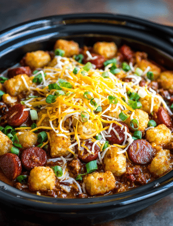 Slow Cooker Chili Cheese Dog Casserole