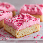 Raspberry Frosted Sugar Cookie Bars