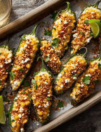 Baked Elote Jalapeño Poppers
