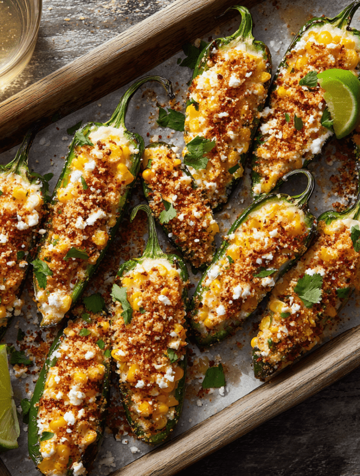 Baked Elote Jalapeño Poppers