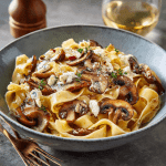 Mushroom & Goat Cheese Tagliatelle