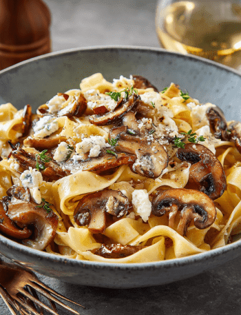 Mushroom & Goat Cheese Tagliatelle