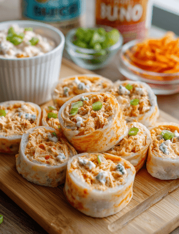 Buffalo Chicken Dip Sushi Rolls