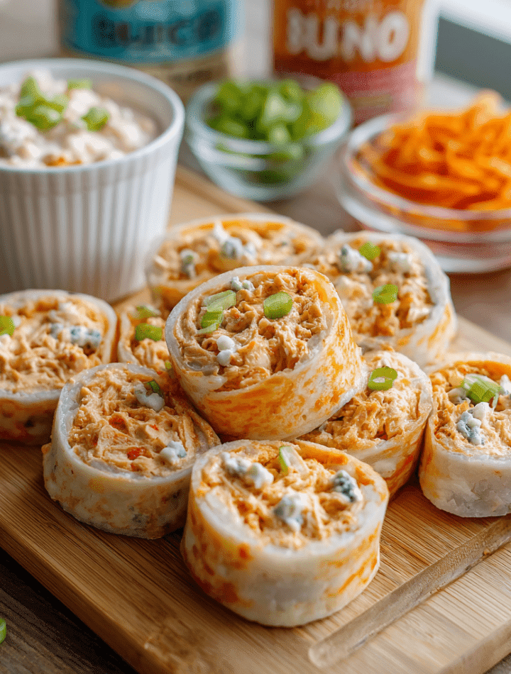 Buffalo Chicken Dip Sushi Rolls