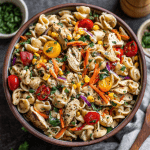 High-Protein Spicy Ranch Chicken Pasta Salad