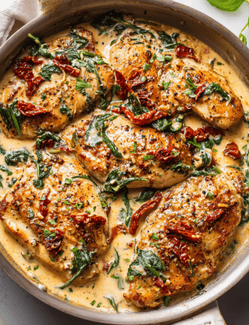 Sun‑Dried Tomato Chicken in Creamy Garlic Sauce