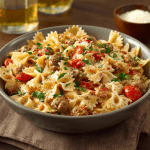 Creamy Bow Tie Pasta with Sausage