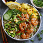 Shrimp Poke Bowl with Pickled Cucumber