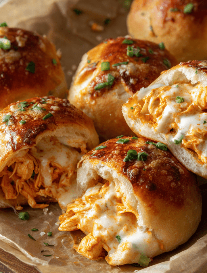 Buffalo Chicken Bombs with Ranch-Stuffed Center
