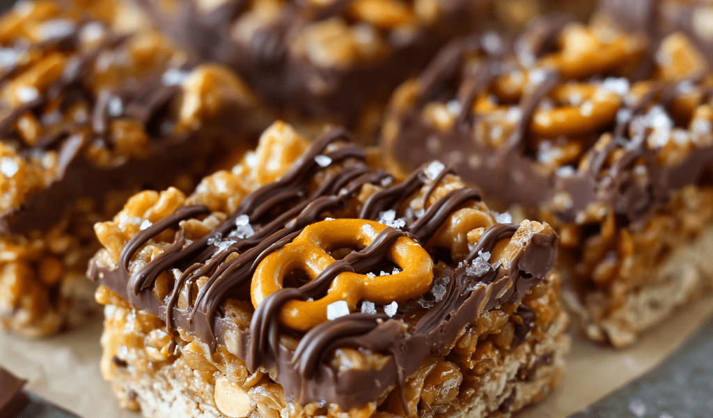 Salted Caramel Pretzel Bars