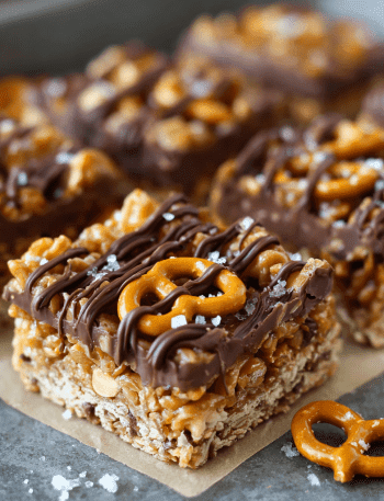 Salted Caramel Pretzel Bars