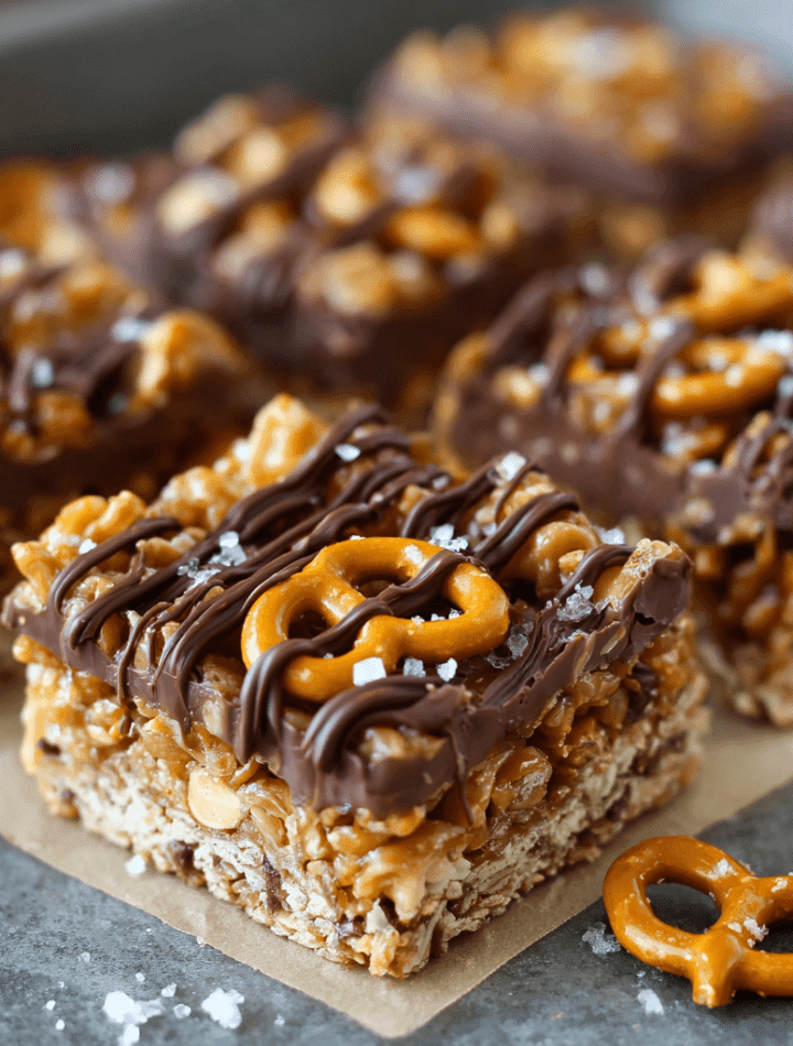 Salted Caramel Pretzel Bars