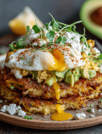 Viral Loaded Hash Browns with Avocado
