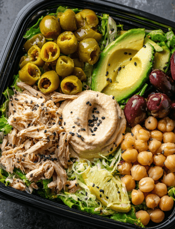 High-Protein Tuna Chickpea Meal Prep Bowls