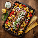 Mediterranean Sheet Pan Meatloaf Dinner